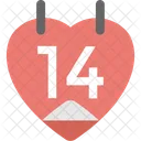 Valentine Day Calendar Icon