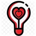 Valentine day bulb  Icon