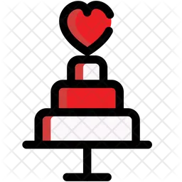 Valentine day cake  Icon