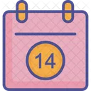 Valentine Day Calendar Loving Calendar Calendar Icon