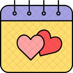 Valentine Day Calendar  Icon