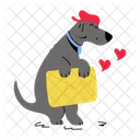 Valentine Dog  Icon