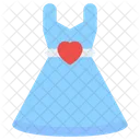 Valentine Dress Female Frock Party Frock Icon