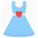 Valentine Dress Female Frock Party Frock Icon