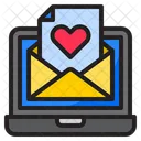 Valentine Email Valentine Invitation Laptop Icon