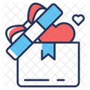 Valentine Gift Hamper Present Icon