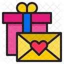 Valentine Gifts And Card Mail Gift Icon
