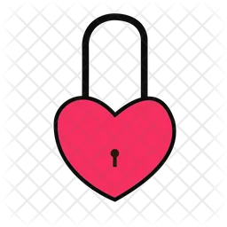 Valentine Heart Lock  Icon