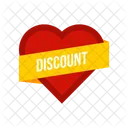 Valentine Day Discount Icon