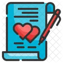 Valentine Letter Contract Romantic Icon
