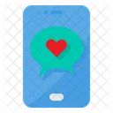 Love Smartphone Chat Bubble Icon