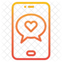 Love Smartphone Chat Bubble Icon
