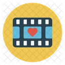 Reel Filmstrip Love Icon