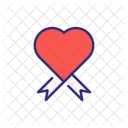 Valentine Ribbon Ribbon Heart Ribbon Icon