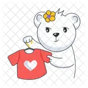 Valentine Shirt Valentine Apparel Bear Character Icon