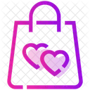 Valentine Day Shopping Bag Heart Icon