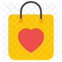 Valentine Shopping Love Shopping Handbag Icône