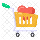 Love Shopping Valentine Shopping Love Trolley Icon