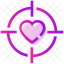 Valentine Day Heart Target Icon