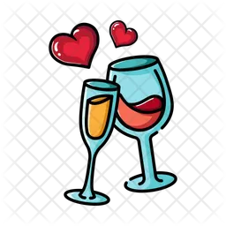 Valentine wine  Icon