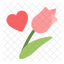 Valentines Tulip Flower Icon