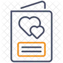 バレンタインカード、カード、バレンタイン アイコン