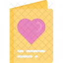 Valentines Card Gift February Icon