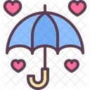 Valentines Day Umbrella Love Icon