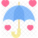 Valentines Day Umbrella Love Icon
