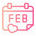 Valentines Day Time And Date Wedding Day Icon
