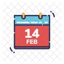 Calendar Valentines Day Love Icon