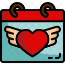 Valentines Day Time And Date Wedding Day Icon