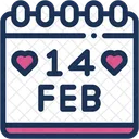 Valentines Day Time And Date Relationship Icon