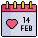 Valentine Day Calendar Icon