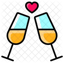 Valentine's Day Champagne  Icon