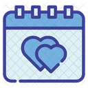 Valentines Day Calendar Time And Date Icon