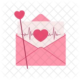 Valentines greeting letter  Icon