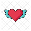 Valentine Heart Wings Icon