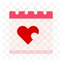 Valentines Love Calendar Date Day Icon