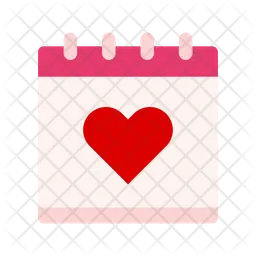 Valentines love calendar  Icon