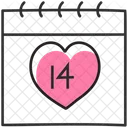 Valentinstag Valentinskalender Tagebuch Symbol