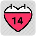 Valentinstag Kalender Herz Symbol