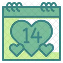 Valentinstag Kalender Liebe Icon