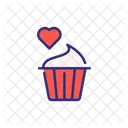 Valentinstag-Cupcake  Symbol