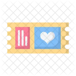 Valentinstagsticket  Symbol