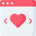 Valentinstag-Website  Symbol