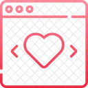 Valentinstag-Website  Symbol