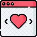 Valentinstag-Website  Symbol