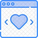 Valentinstag-Website  Symbol