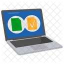 Validacao Fusao De Dados Laptop Icon